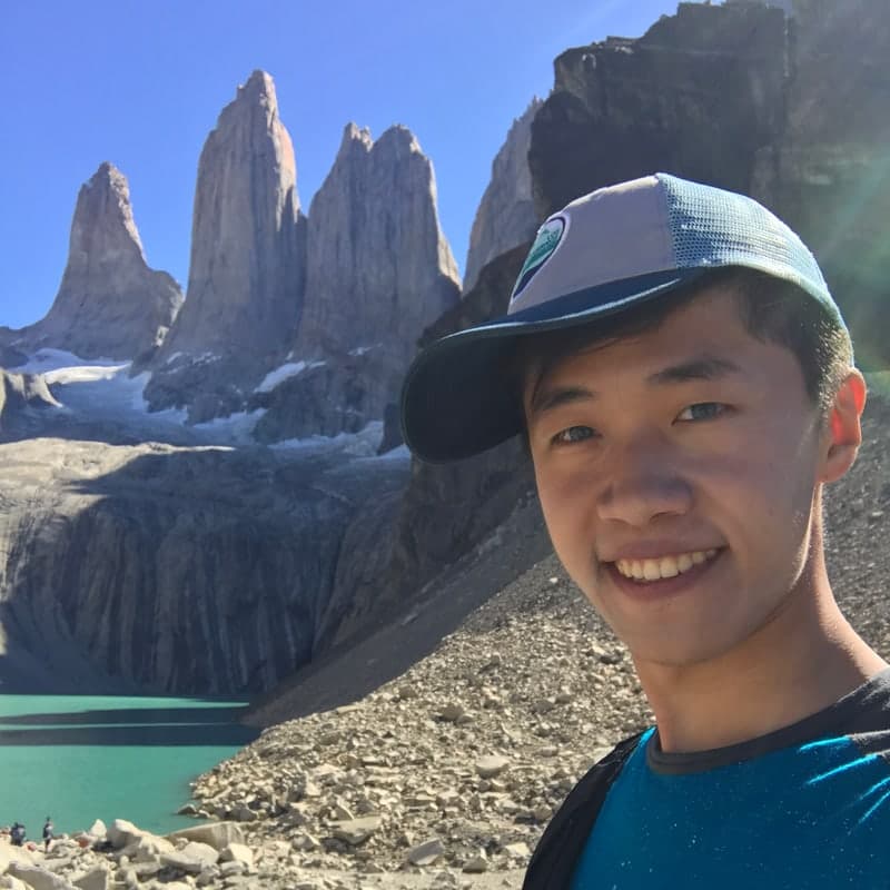 Tim, at Torres del Paine in Patagonia